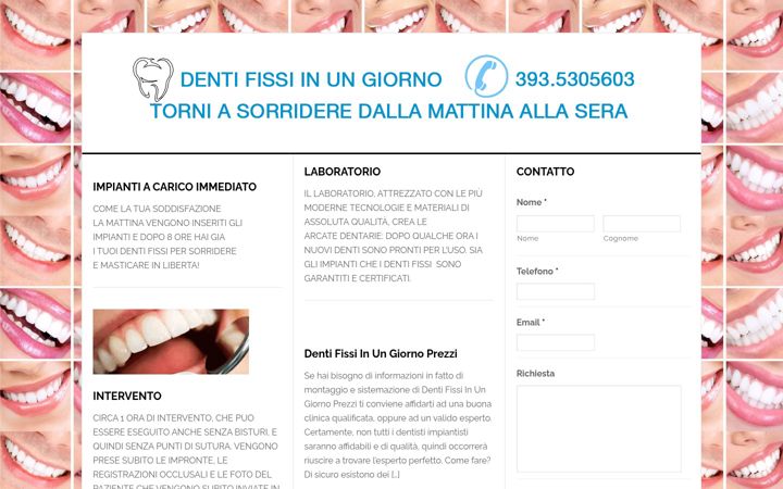 Screenshot of dentifissiinungiorno.com