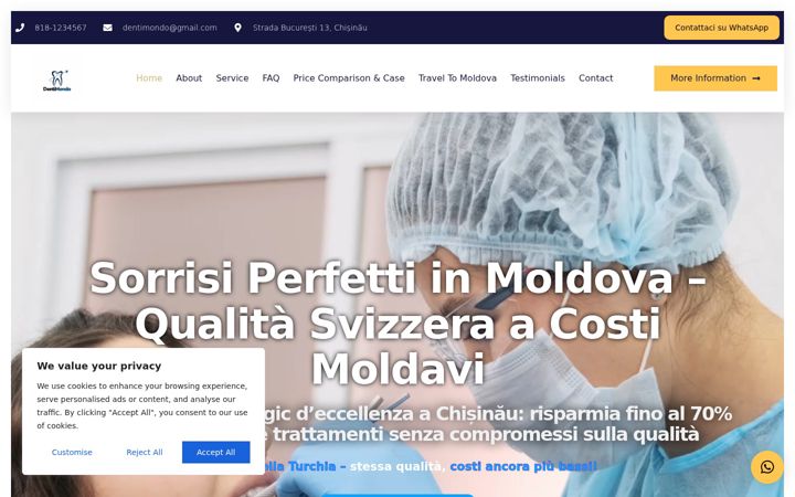 Screenshot of dentimondo.com