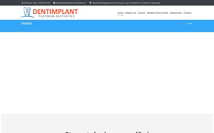 Kuvakaappaus sivustosta dentimplant-aesthetics.ro