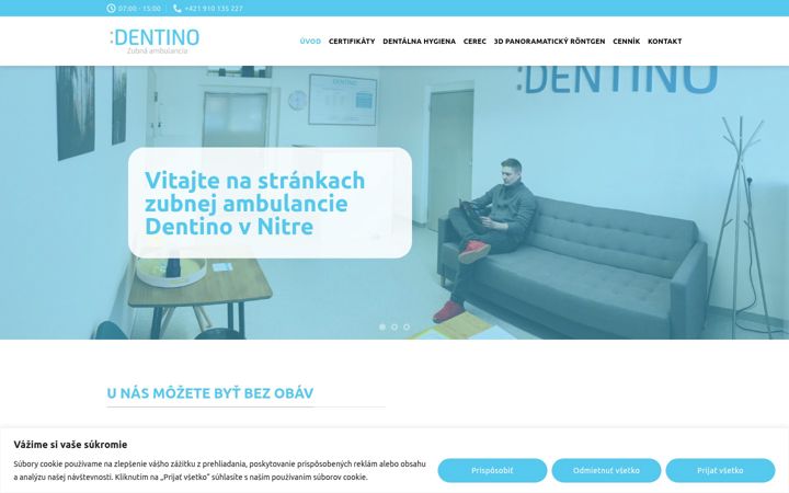 Screenshot of dentino.sk