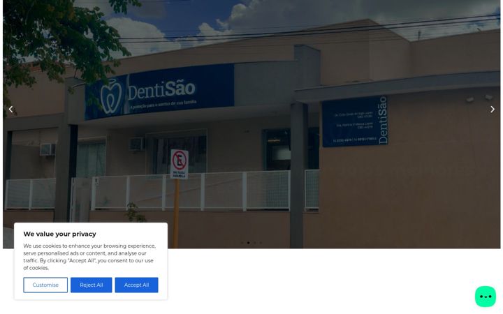 Kuvakaappaus sivustosta dentisao.com.br