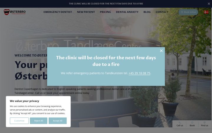 Screenshot ta' dentist-copenhagen.dk