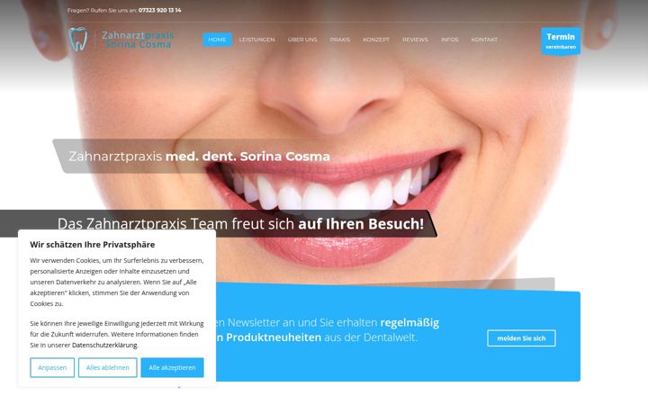 Screenshot of dentist-cosma.de