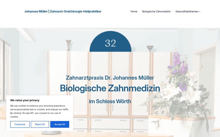 Screenshot of dentist-mueller.com