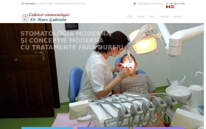 Kuvakaappaus sivustosta dentist-satumare.ro