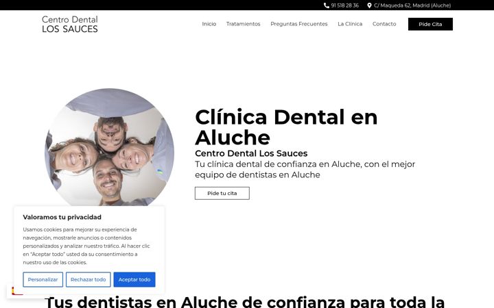 Screenshot of dentista-aluche.com
