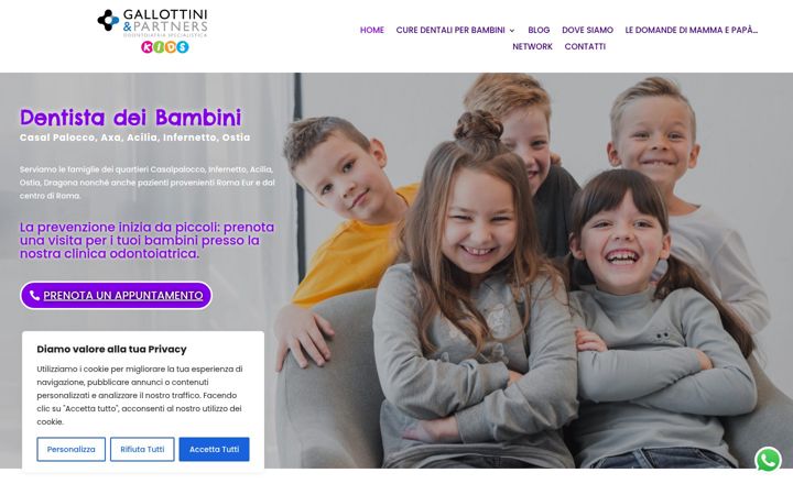 Screenshot of dentista-dei-bambini.it