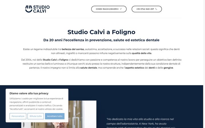Screenshot of dentista-foligno.it