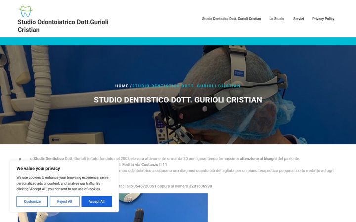 Screenshot of dentista-forli.com