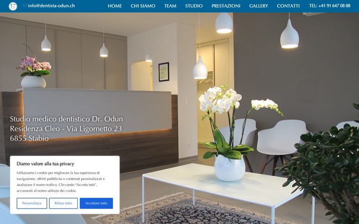 Screenshot of dentista-odun.ch
