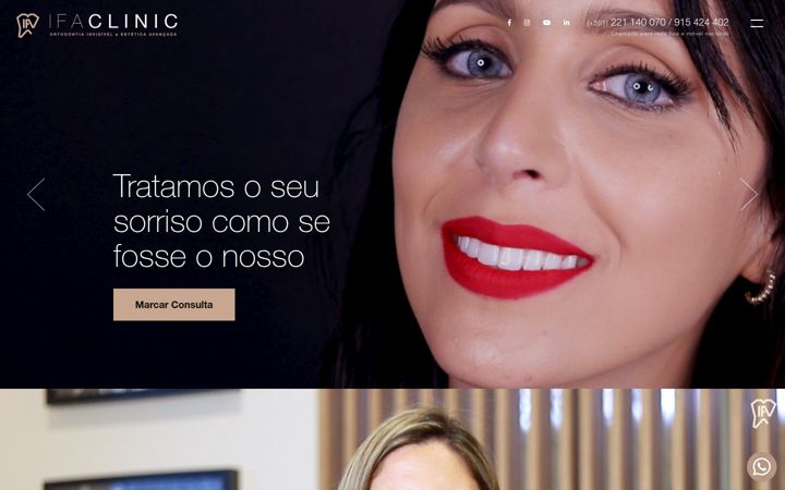 Captură de ecran a dentista-porto.pt