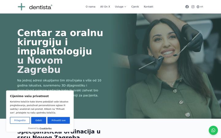 Screenshot ta' dentista.hr