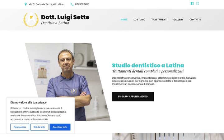 Screenshot von dentista.latina.it