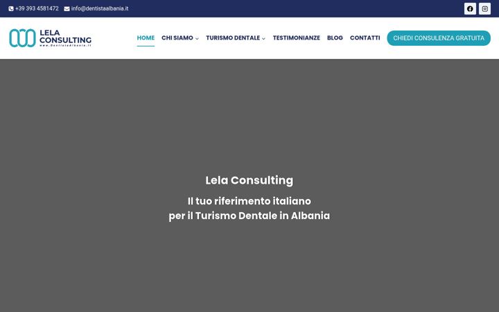 Screenshot von dentistaalbania.it