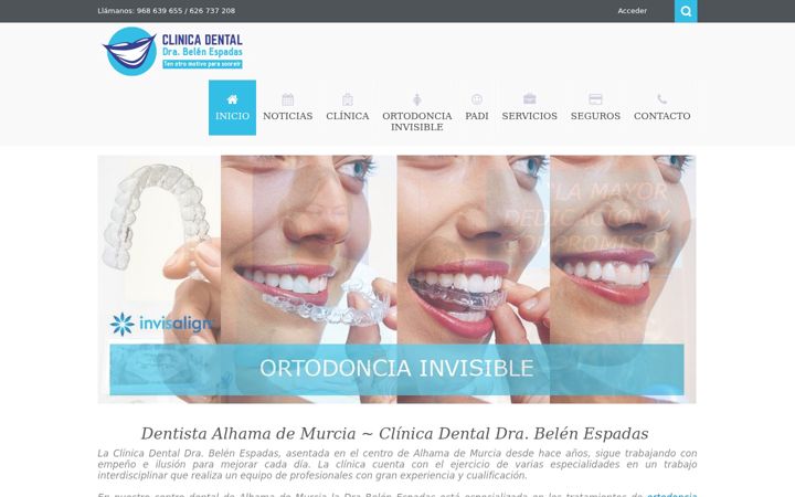 Zrzut ekranu dentistaalhamademurcia.es