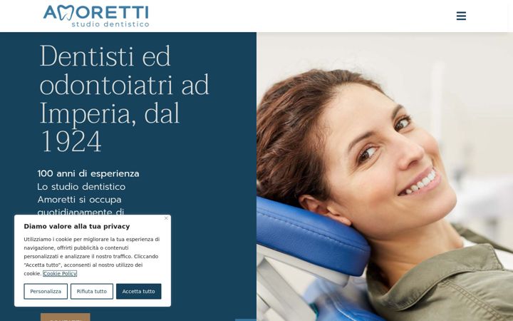 Screenshot of dentistaamoretti.it