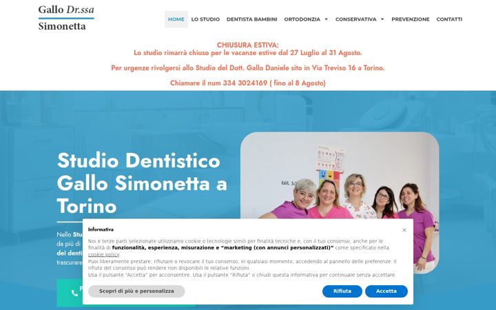 Screenshot of dentistabambinitorino.it