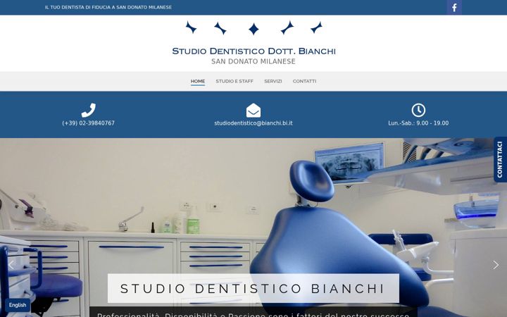 Screenshot of dentistabianchisandonatomilanese.it