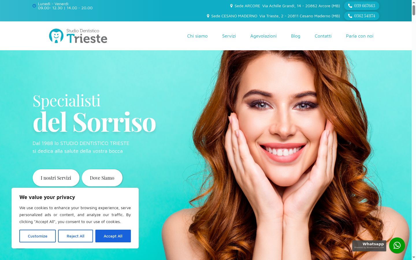 Sutikimo reklamjuostės, rodytos prieš bet kokią sąveiką, ekrano kopija