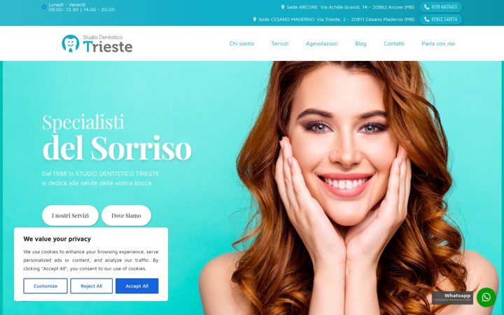 Screenshot von dentistacesanomadernoarcore.it