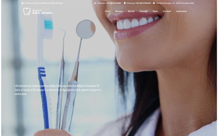 Screenshot von dentistadicaro.it
