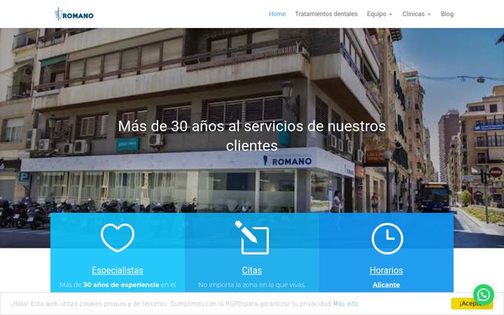 Zrzut ekranu dentistaenalicante.es