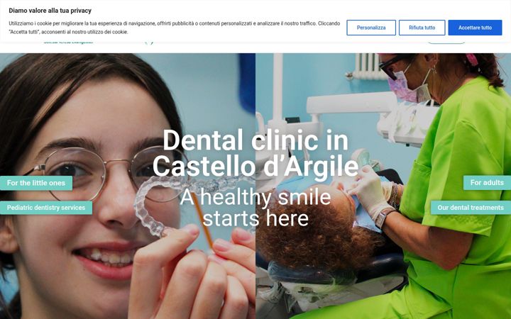 Screenshot von dentistaevangelisti.it