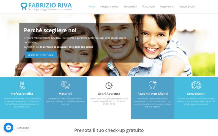Screenshot von dentistafabrizioriva.it