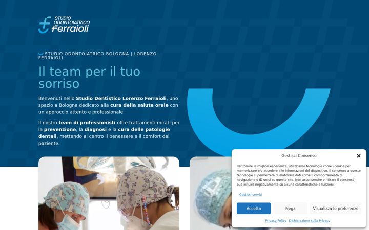 Screenshot von dentistaferraioli.it