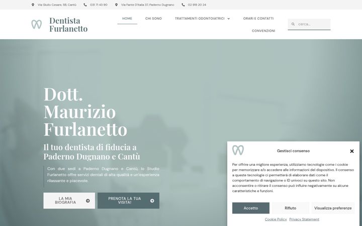 Screenshot von dentistafurlanetto.it