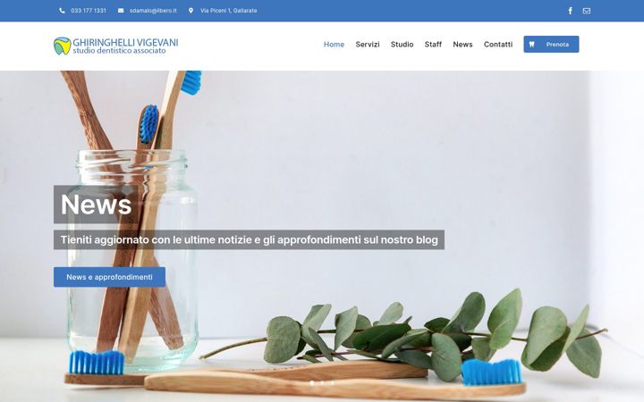 Screenshot von dentistagallarate.it