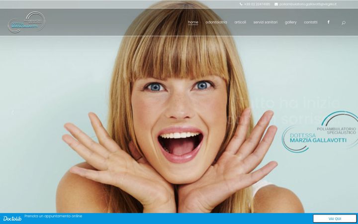 Screenshot of dentistagallavotti.com