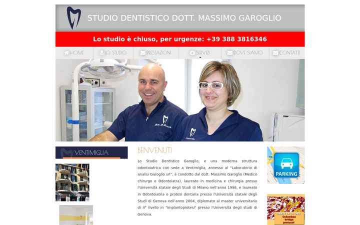 Screenshot von dentistagaroglio.it