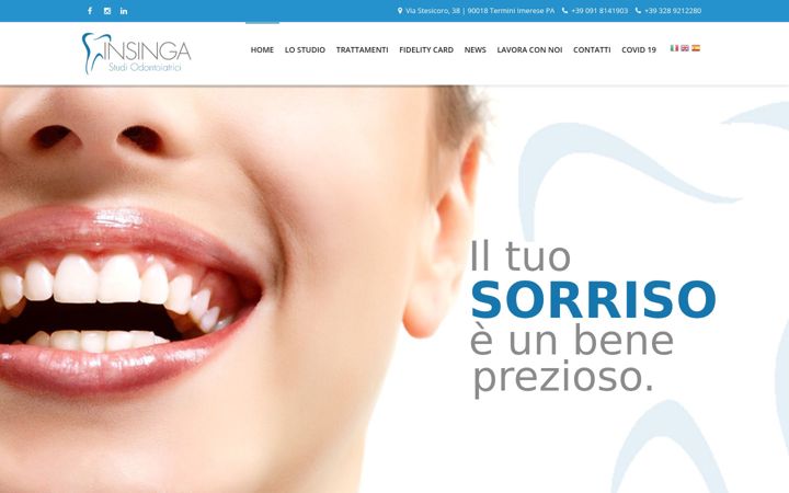 Zrzut ekranu dentistainsinga.it