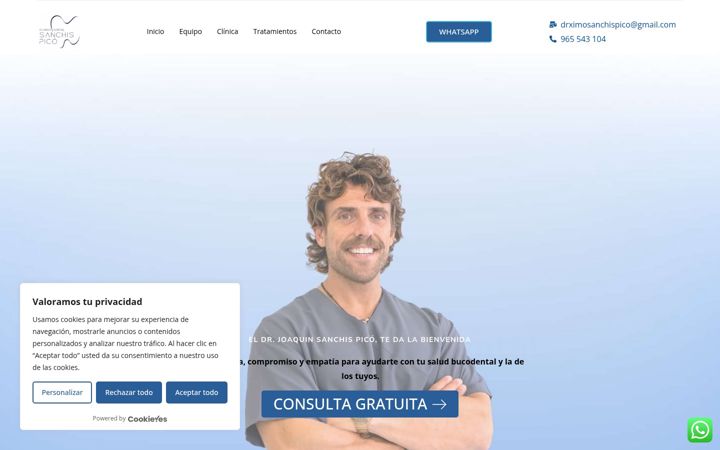 Zrzut ekranu dentistajsanchispico.es