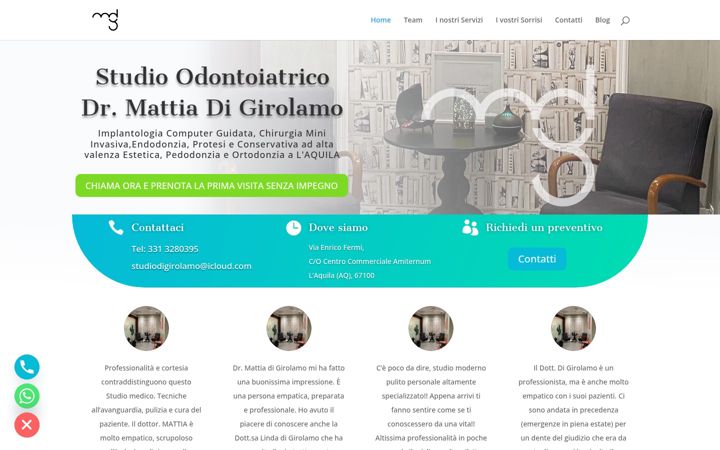 Zrzut ekranu dentistalaquila.it
