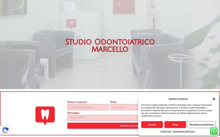 Zrzut ekranu dentistamarcello.it