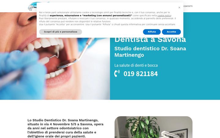Zrzut ekranu dentistamartinengosoana.it
