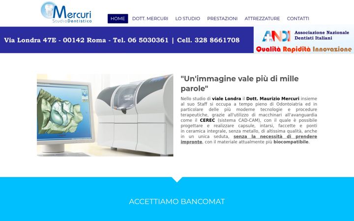 Zrzut ekranu dentistamercuri.it