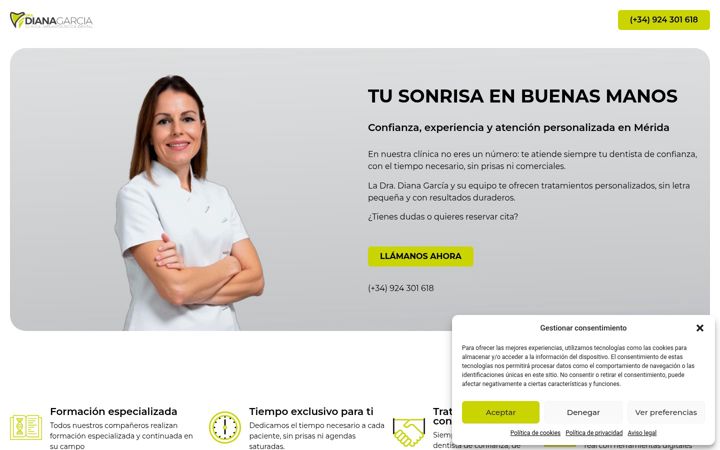 Screenshot of dentistamerida.com