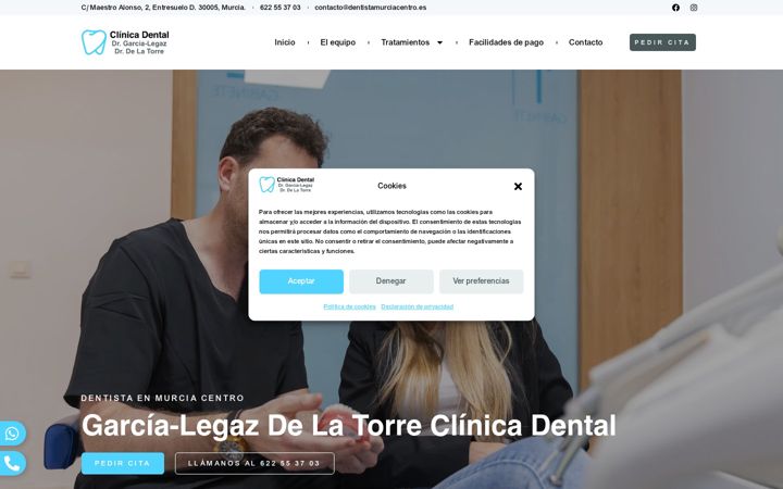 Zrzut ekranu dentistamurciacentro.es