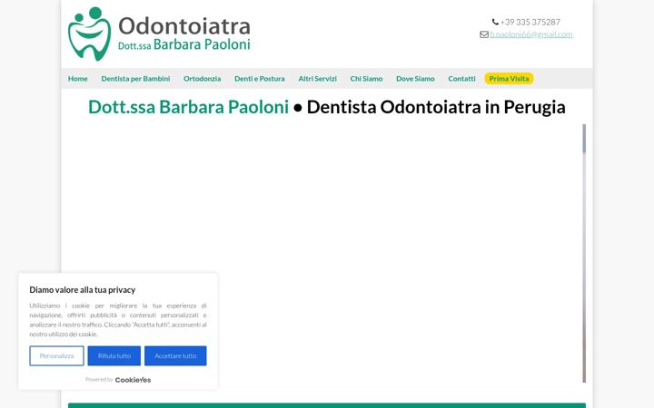 Screenshot of dentistapaoloni.com