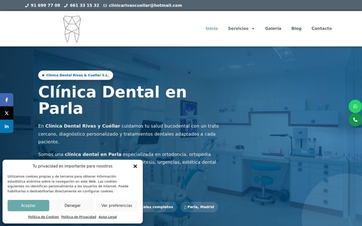 Zrzut ekranu dentistarivascuellar.es