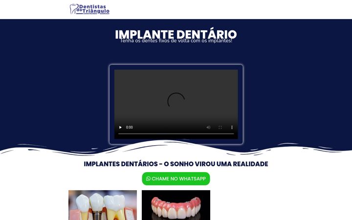 Kuvakaappaus sivustosta dentistasdotriangulo.com.br