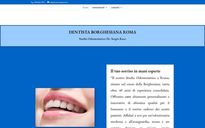 Zrzut ekranu dentistasergioraco.it