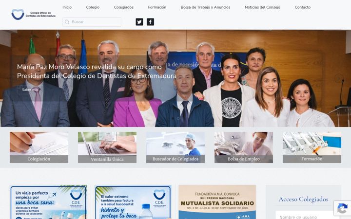 Zrzut ekranu dentistasextremadura.es