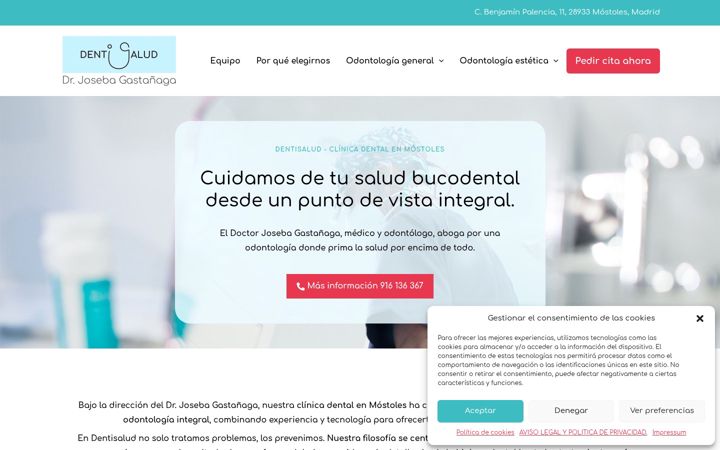 Screenshot of dentistasmostoles.com