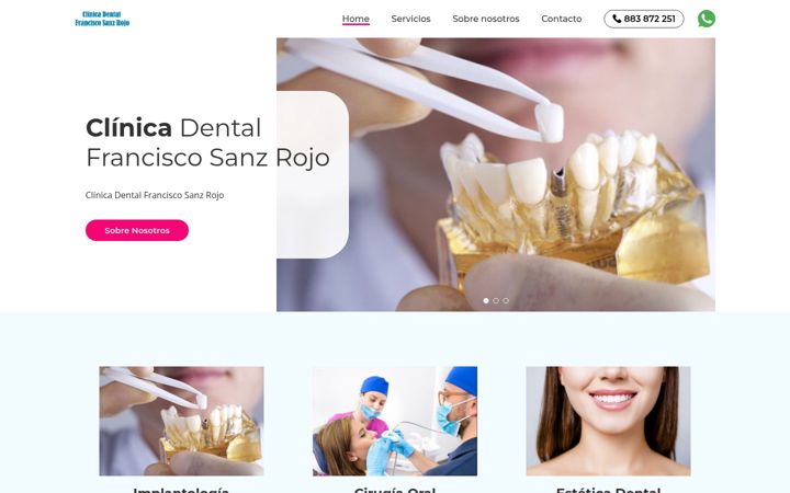 Snímek obrazovky dentistasvalladolid.com.es