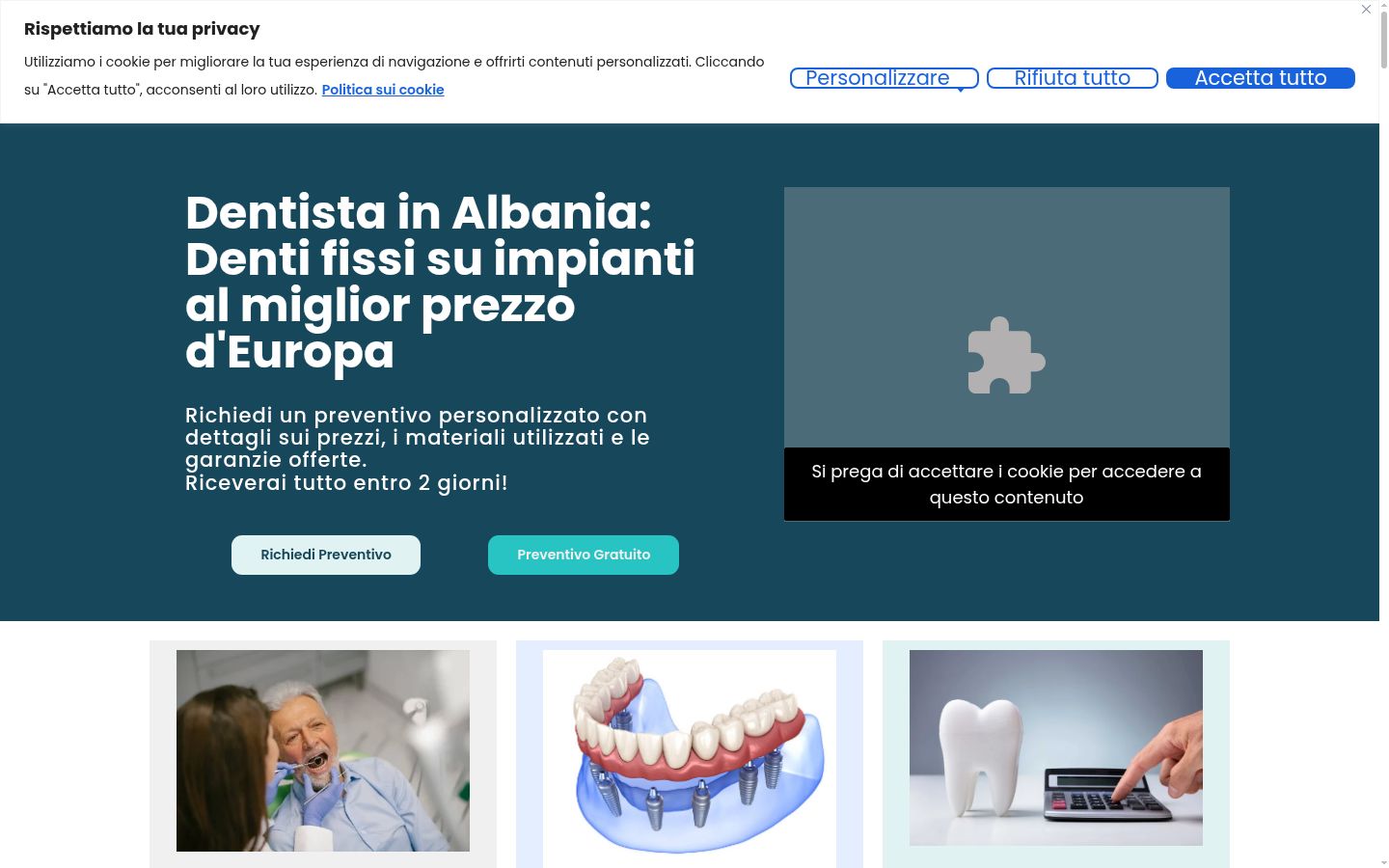 Zrzut ekranu banera zgody wyświetlanego przed jakąkolwiek interakcją