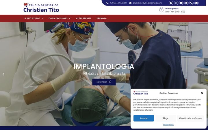 Zrzut ekranu dentistatito.it